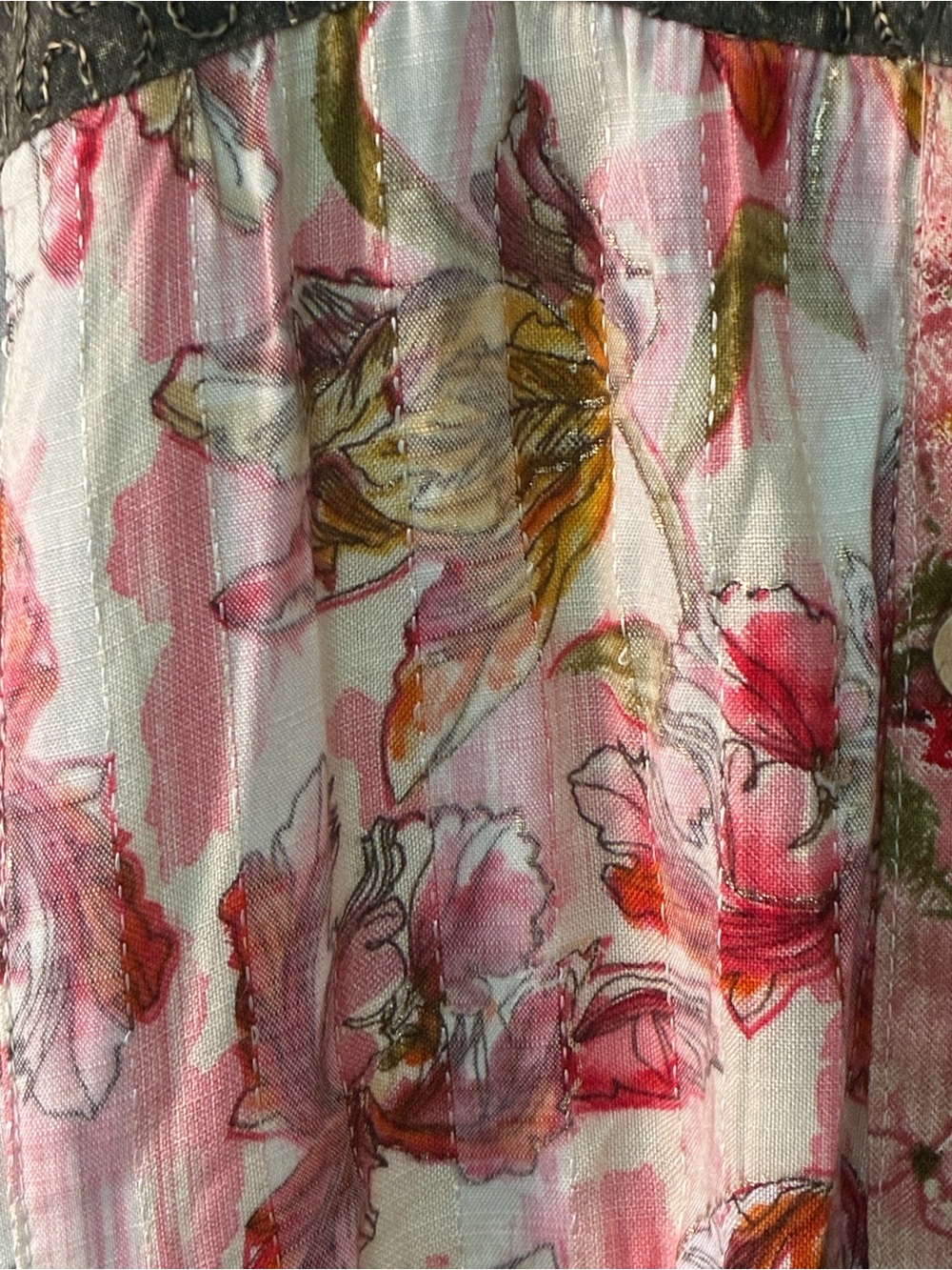 Young Threads Patchwork And Embroidered Tiered Mini Dress/Tunic NWOT size Large - Picture 7 of 16